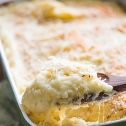 3-Cheese Mashed Potato Casserole Recipe is mind blowing delicious! @bestrecipebox