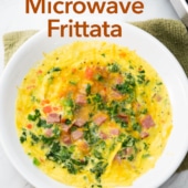 Cooked microwave frittata
