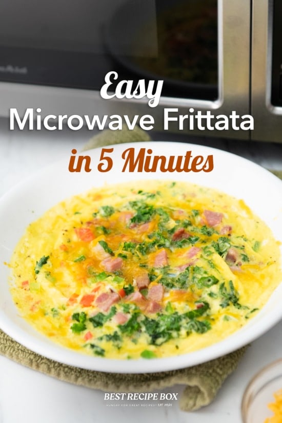 microwave frittata recipe in bowl 