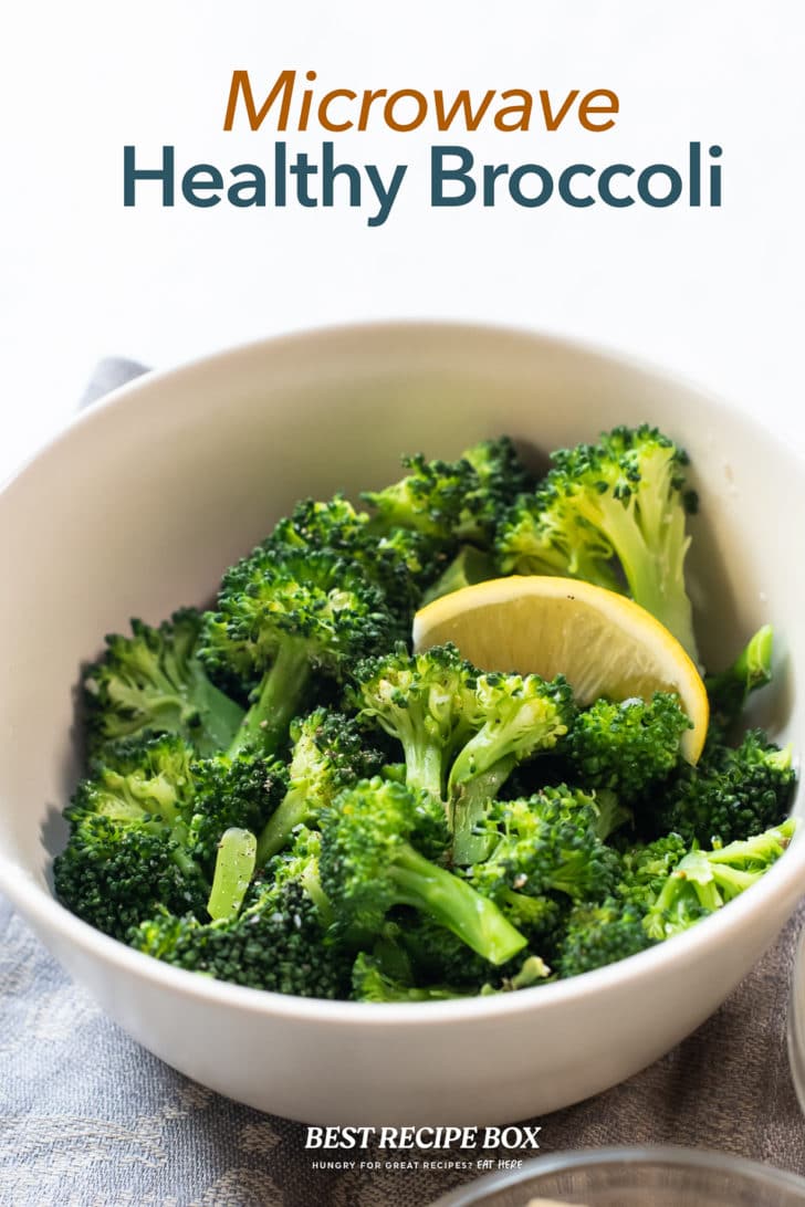 Microwave Broccoli Recipe Steamed in bowl 