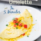 Omelette on a plate