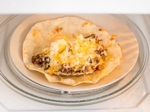 Microwaving burrito to melt cheese