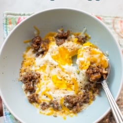 Microwave Sausage and Eggs Breakfast Recipe | BestRecipeBox.com