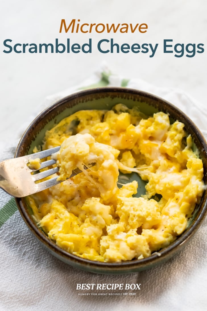 Microwave Scrambled Eggs Recipe Cheese 2 minutes Best Recipe Box