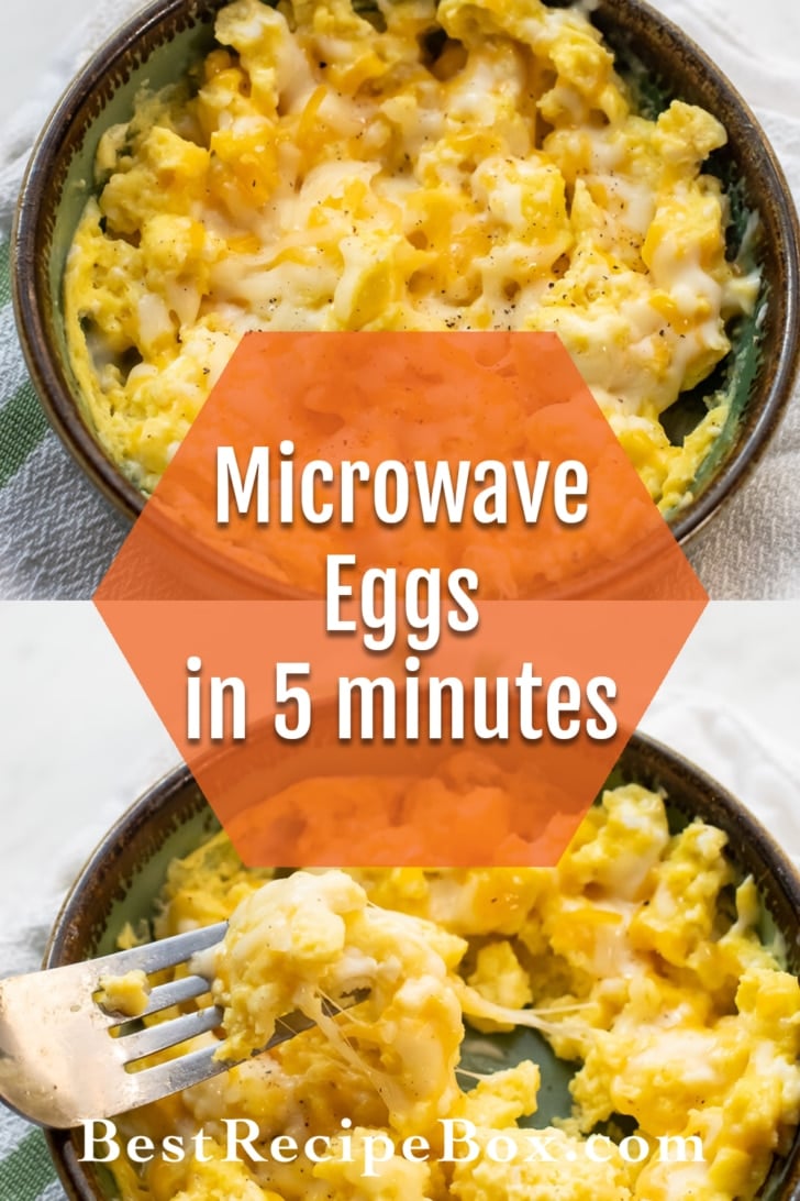 Microwave Scrambled Eggs Recipe collage