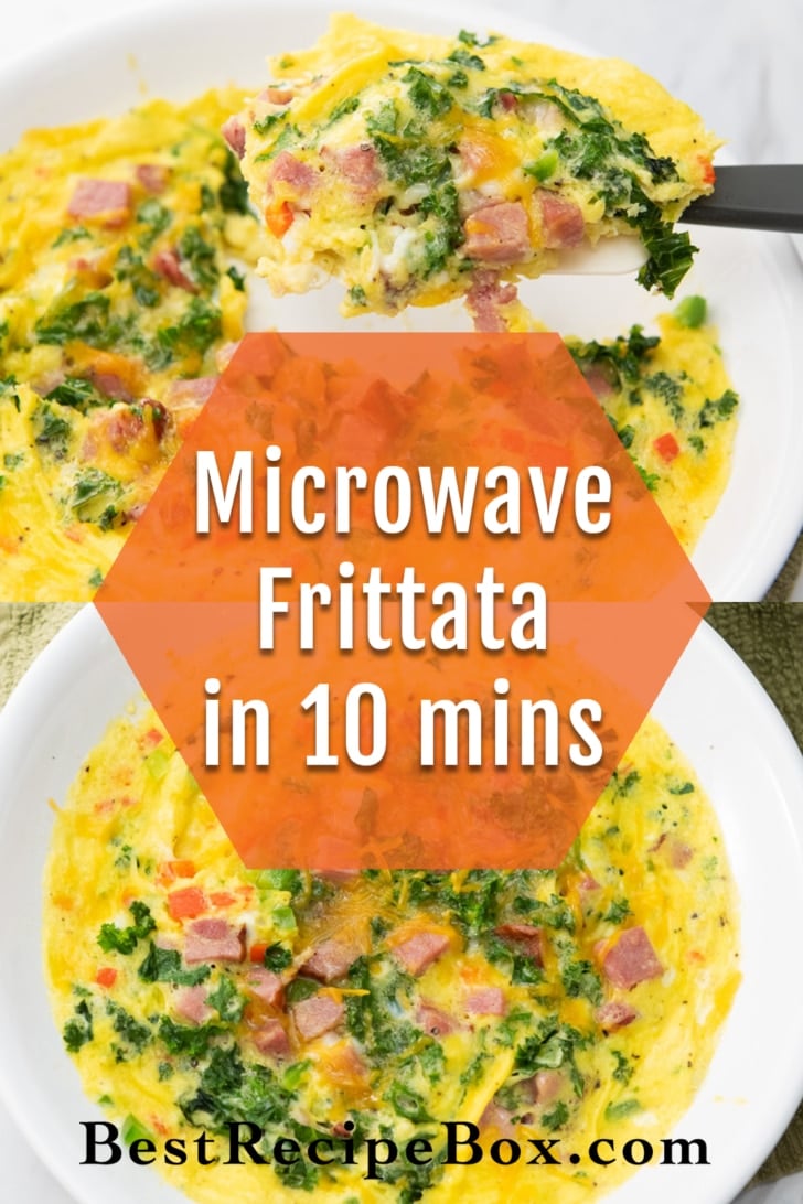 Microwave Frittata Recipe collage
