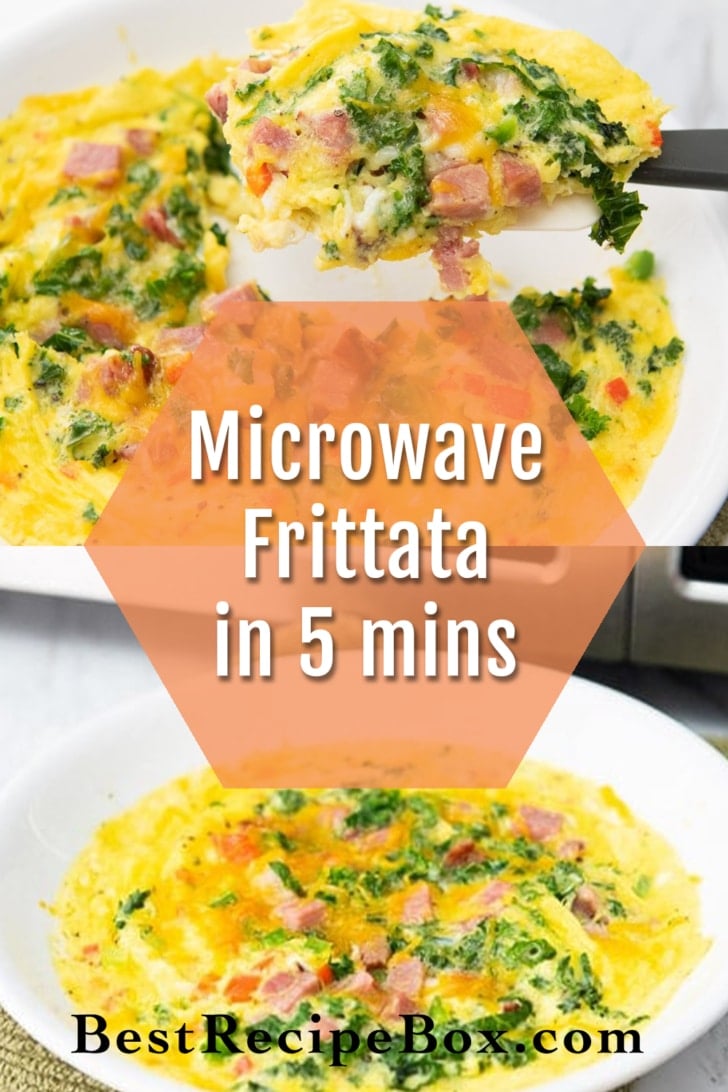 Microwave Frittata Recipe collage