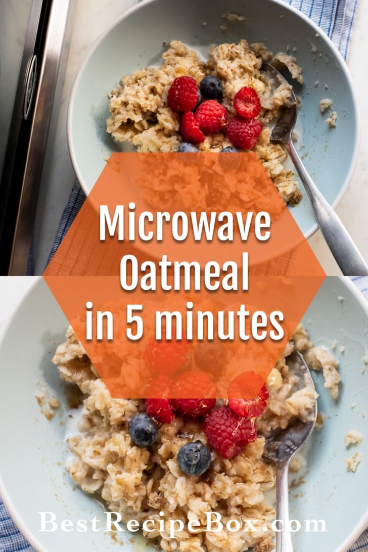 Microwave Oatmeal Recipe collage