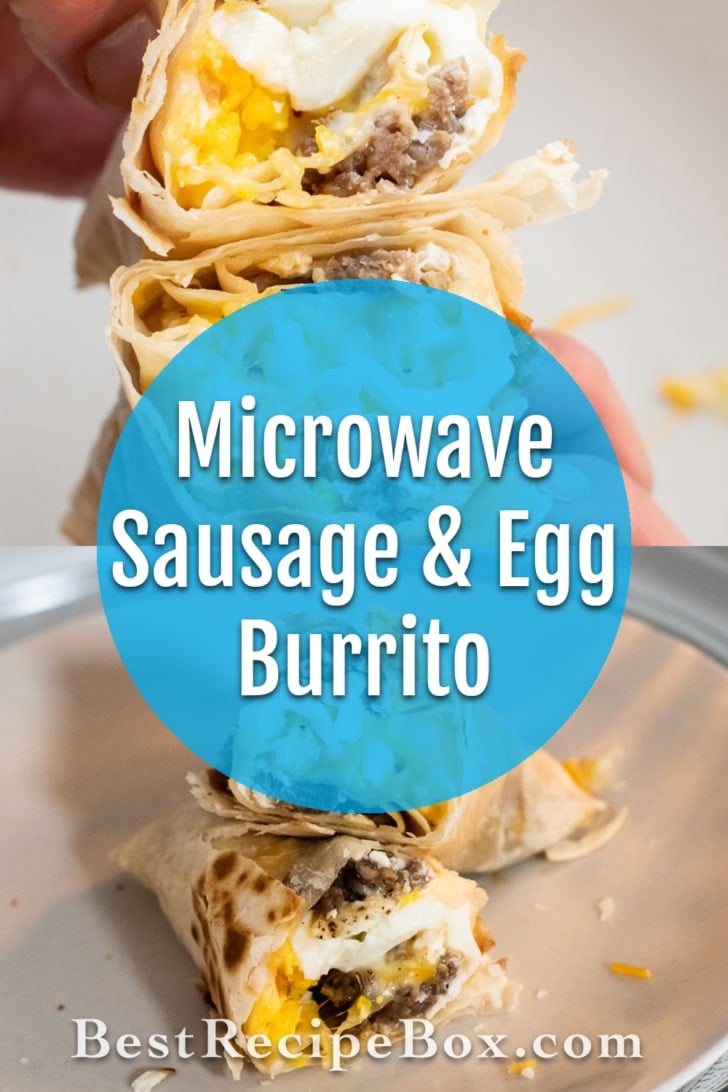 Microwave Breakfast Burrito Recipe| BestRecipeBox.com