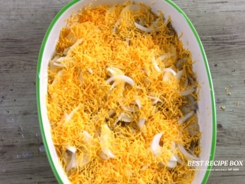 Half layered dish