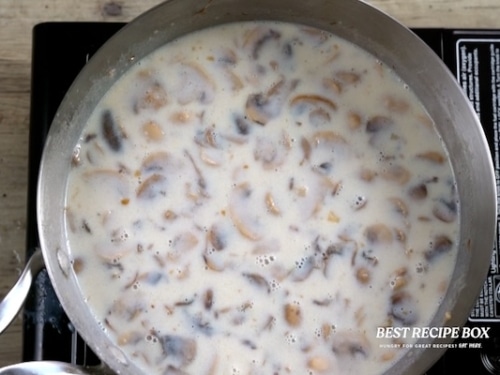 Broth and milk added