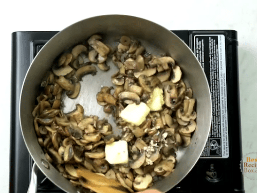 Butter and garlic with the mushrooms