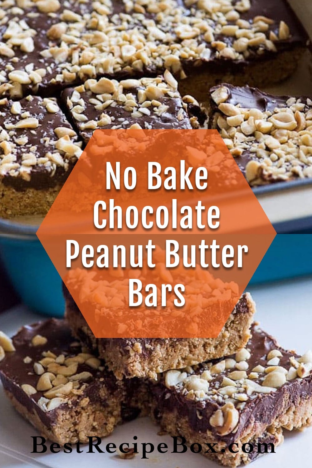 No Bake Chocolate Bars Recipe w/ Peanut butter EASY | Best recipe Box