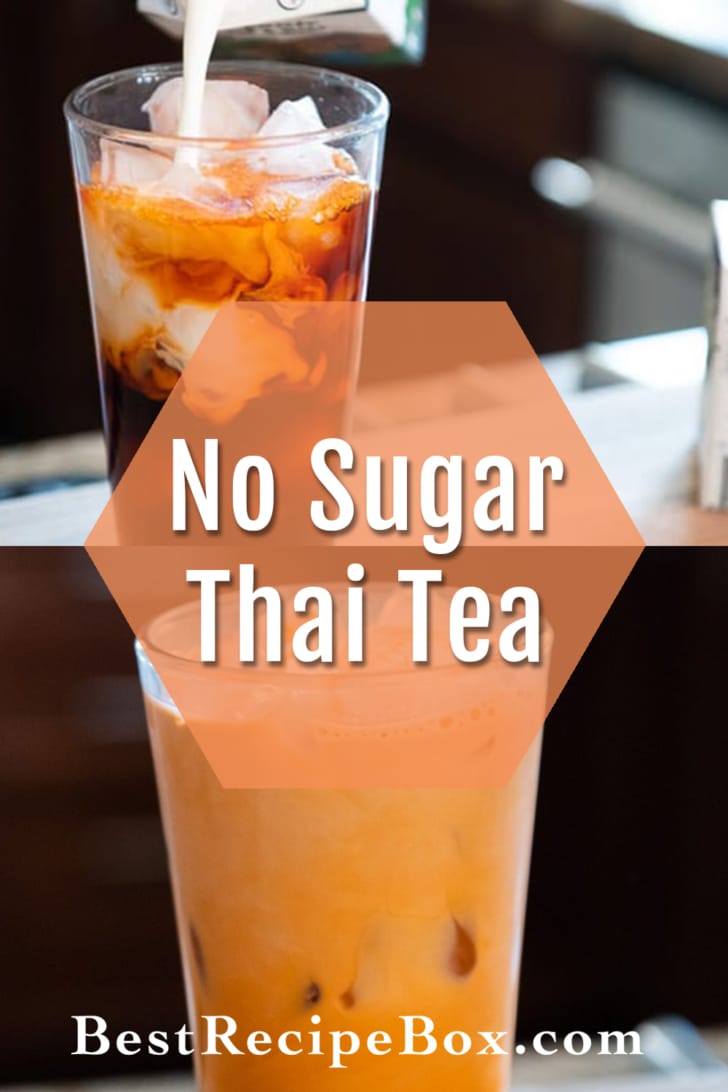 Keto Thai Iced Tea recipe collage