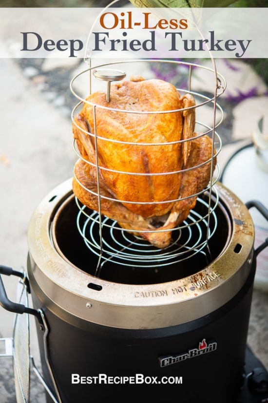 Whole turkey in big easy char broil oil less cooker