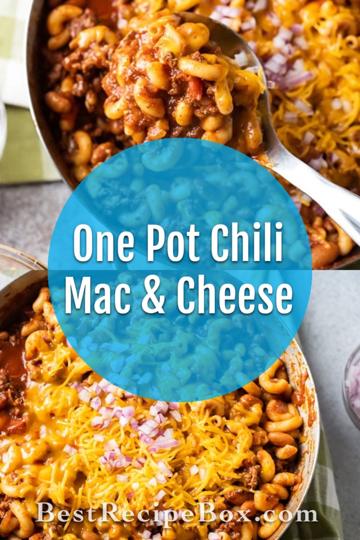 Stove top Chili Mac and cheese recipe | bestrecipebox.com
