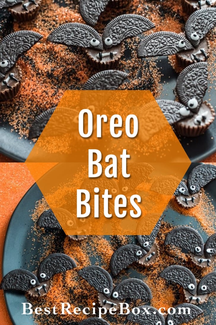 Halloween Bat Bites Recipe collage