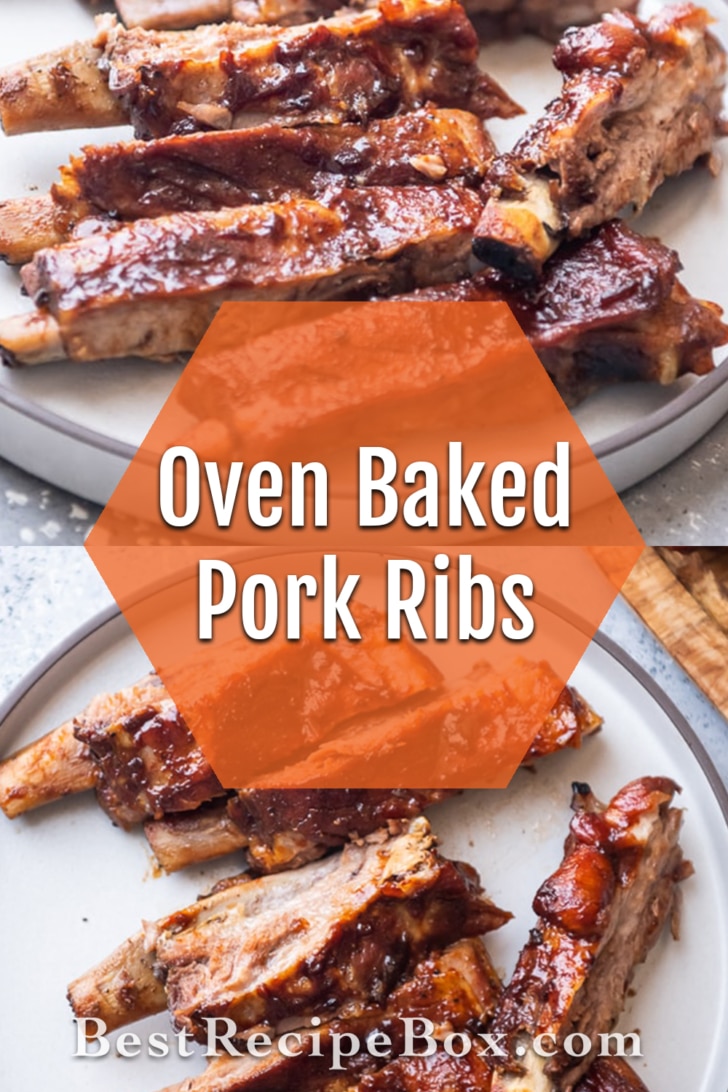 BBQ Oven Baked Pork Ribs collage