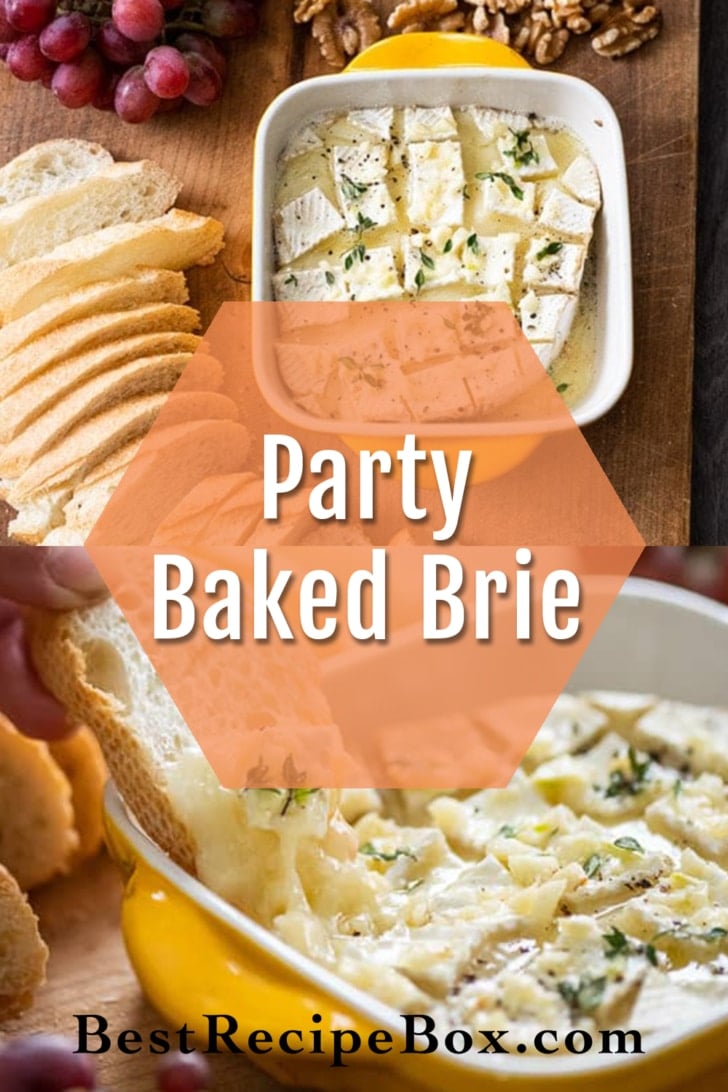 Garlic Butter Baked Brie collage