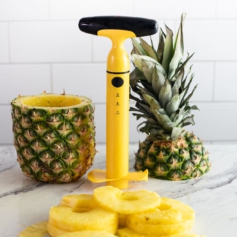 Pineapple Corer-Slicer Tool for How to Cut Pineapple @bestrecipebox