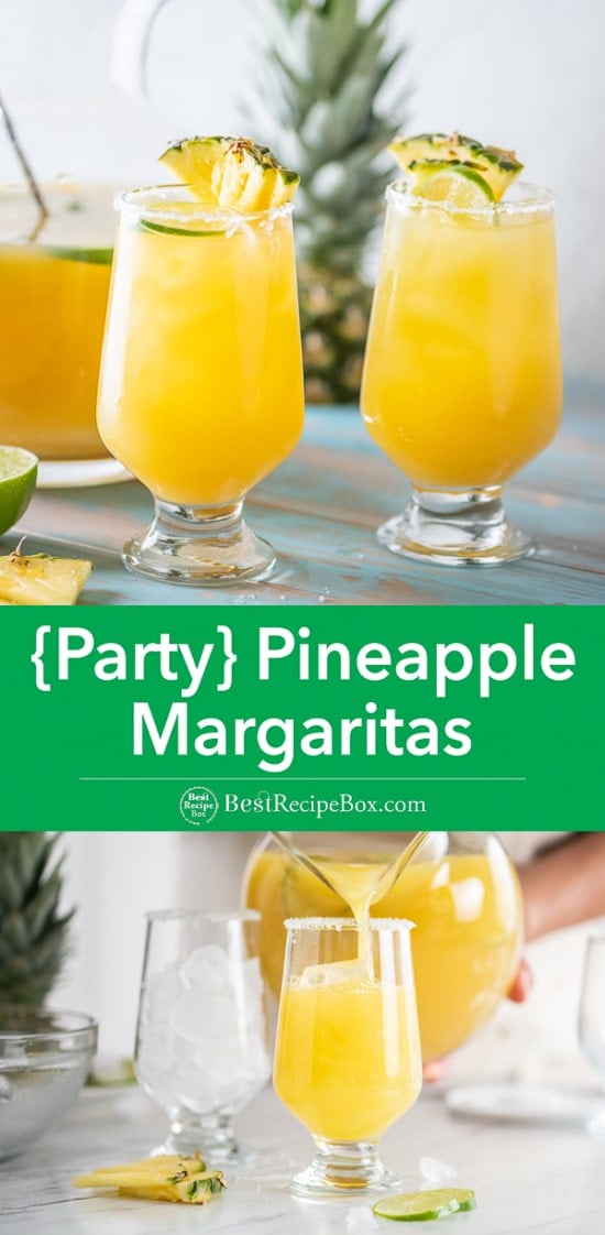 Best Pineapple Margaritas Recipe in a glass 