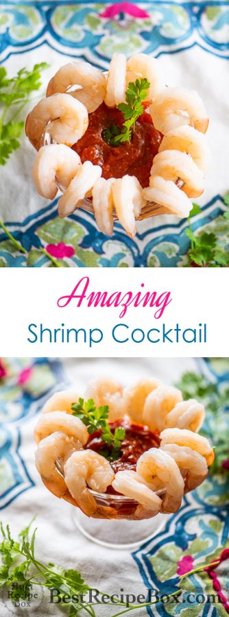 Best Shrimp Cocktail Recipe with Homemade Shrimp Cocktail Sauce Recipe @bestrecipebox