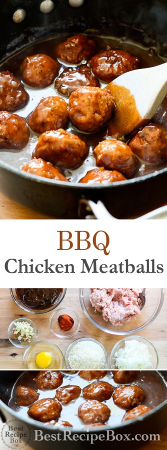Best Juicy BBQ Chicken Meatball Recipe you'll ever make | @bestrecipebox