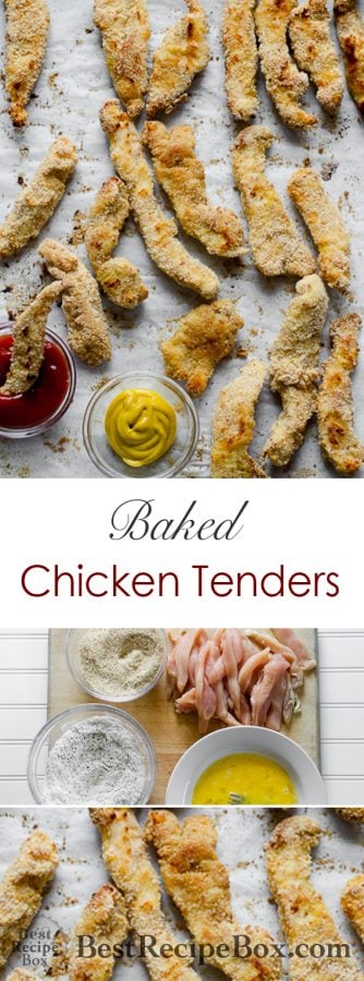Healthy Baked Chicken Tenders Recipe | @BestRecipeBox