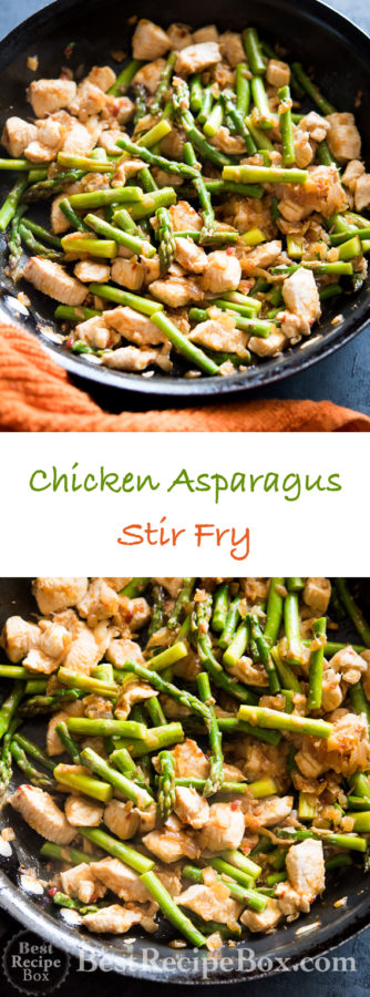 Delicious and Healthy Chicken Asparagus Stir Fry Recipe | @bestrecipebox