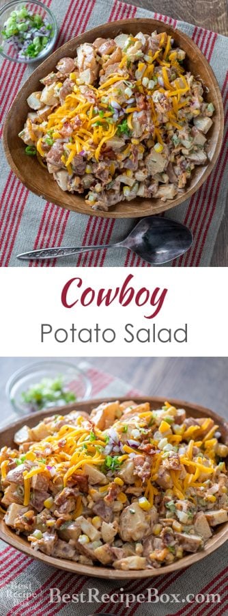 Cowboy Bacon Ranch Potato Salad Recipe @BestRecipeBox