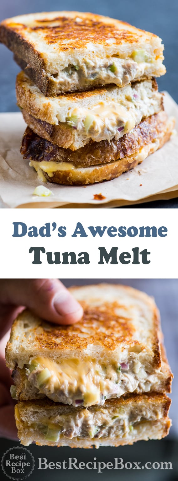Best Tuna Melt Sandwich or Tuna Grilled Cheese Sandwich Recipe | @bestrecipebox