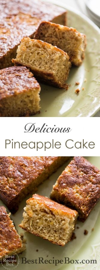 Easy, Moist and Spiced Pineapple Cake Recipe on @bestrecipebox