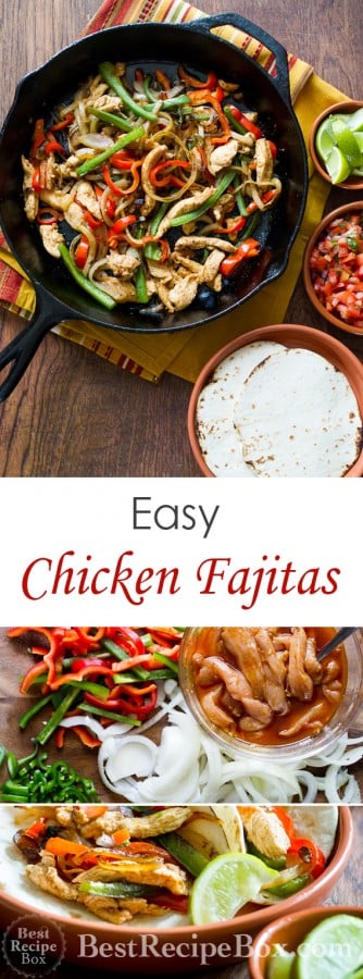 Delicious Chicken Fajitas Recipe for Fajitas Tacos or Salad | @bestrecipebox