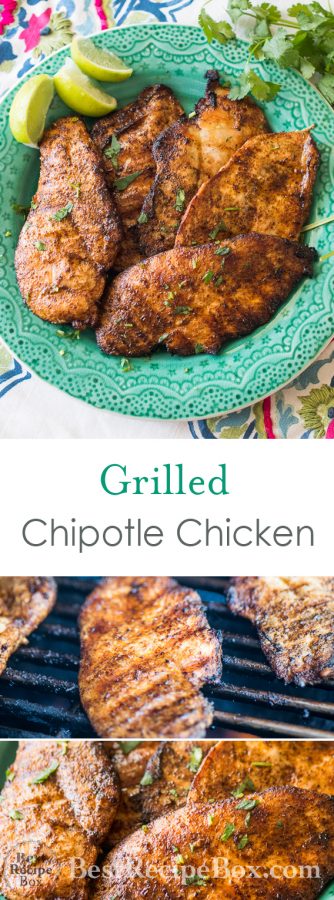 Grilled Chipotle Chicken Recipe and Best BBQ Chipotle Chicken Recipe | @bestrecipebox