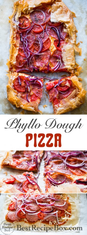 Phyllo Dough Pepperoni Pizza Recipe: Flaky and Delicious! | @BestRecipeBox