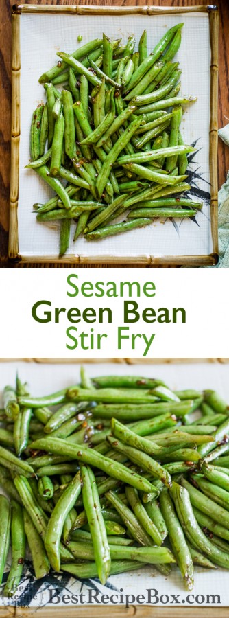Sesame Green Beans Recipe- Easy Vegetable Recipe in 30 minutes from BestRecipeBox.com