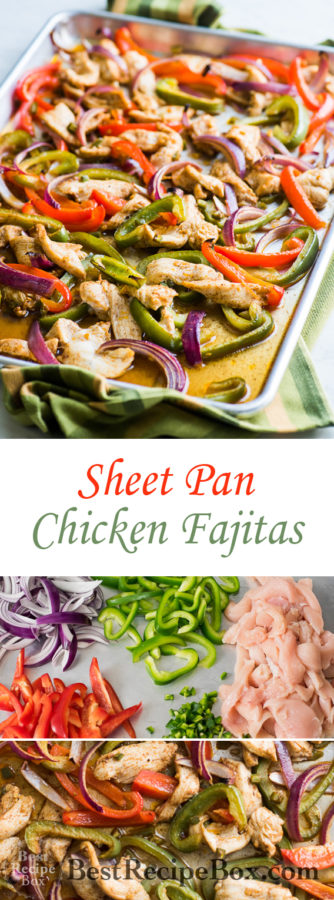 Sheet Pan Chicken Fajitas for Tacos, Burritos and Salads | @bestrecipebox
