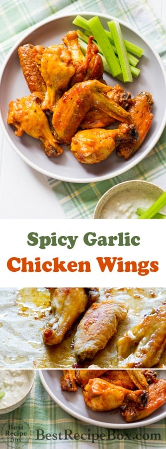 Best Garlic Chicken Wings Recipe loaded with flavor | @BestRecipeBox