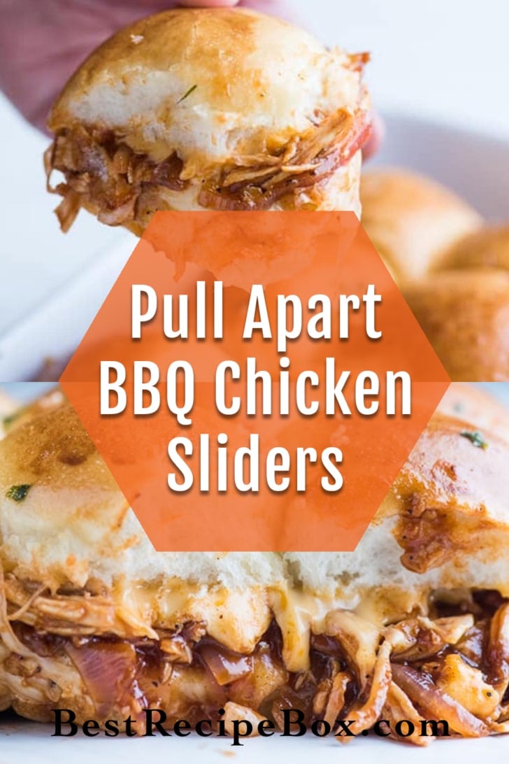 BBQ Chicken Pull Apart Sliders collage