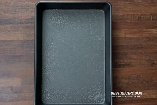 Greased 9x13 pan