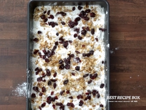 Adding nuts and dried fruit