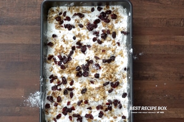 Adding nuts and dried fruit