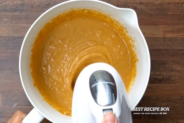 Mixing pumpkin mixture