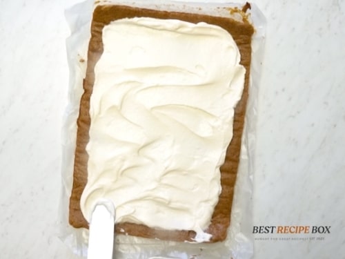 Adding cream cheese to cake
