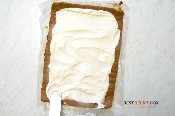 Adding cream cheese to cake