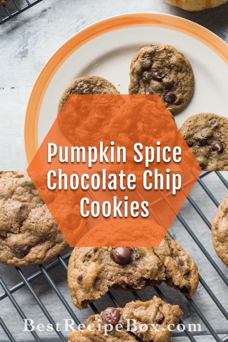 Pumpkin Spice Chocolate Chip Cookies collage