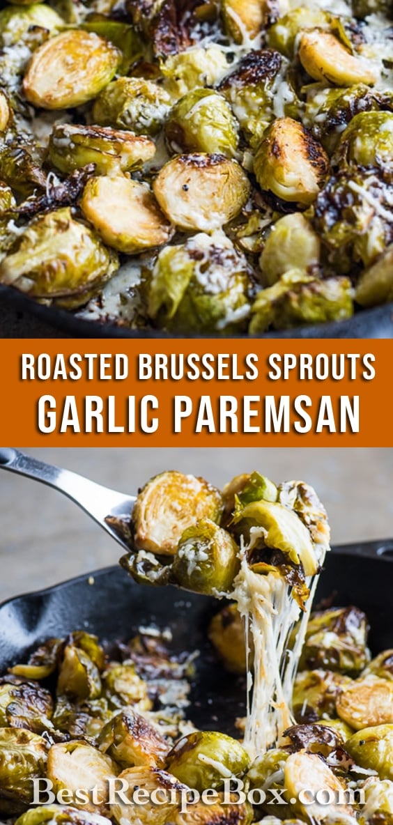Cheesy Brussel Sprouts with Garlic and Parmesan | @bestrecipebox