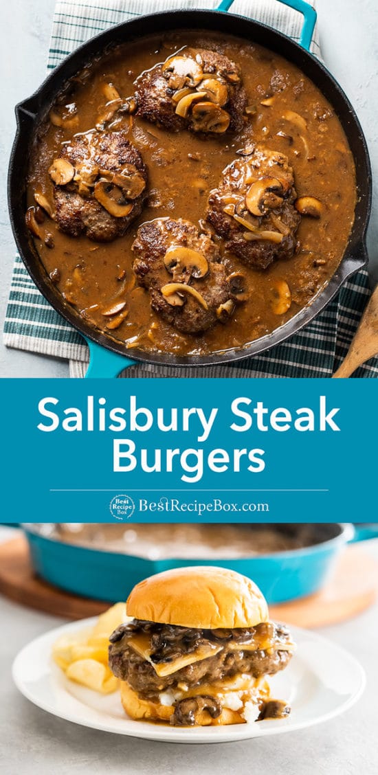 Salisbury Steak Burgers Recipe with Gravy and Mashed Potatoes step by step