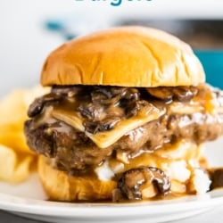 Salisbury Steak Burgers Recipe with Gravy and Mashed Potatoes | BestRecipeBox.com