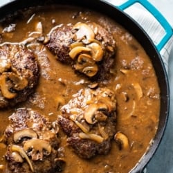 Salisbury Steak Recipe with Mushroom Gravy | @BestRecipeBox
